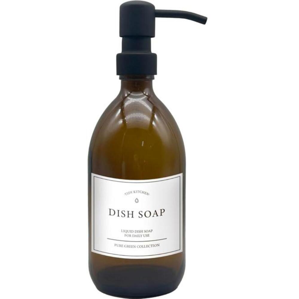 Brown Glass Dish Soap Dispenser - Picture 3 of 8